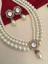 Load image into Gallery viewer, Premium Pearl Moissanite layered Necklace set
