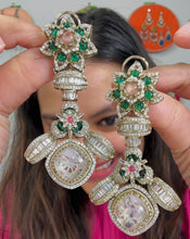 Load image into Gallery viewer, Sabya Inspired Celebrity Multicolored Gemstones Premium  Necklace set

