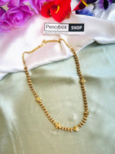 Load image into Gallery viewer, Simple Stunning Ball Antique Gold Plated Mala necklace
