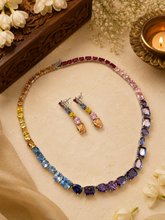 Load image into Gallery viewer, Celebrity Multicolor Solitaire Premium Necklace set

