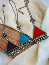 Load image into Gallery viewer, Afghani Mirror ghunghroo German silver Pendant Necklace
