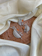 Load image into Gallery viewer, Cz Silver American Diamond Pendant set
