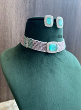 Load image into Gallery viewer, Premium Hydro Choker Crystal Beads American Diamond choker set
