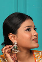 Load image into Gallery viewer, Tayani 22k gold plated Premium Drop Chandbali Dangling Earrings
