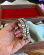 Load image into Gallery viewer, Mirror Golden polish Pair of Bangles
