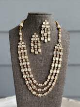 Load image into Gallery viewer, Layered 22k gold plated Three layer Tayani Premium Necklace set

