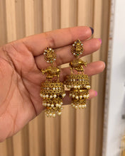 Load image into Gallery viewer, Nandi Ethnic Traditional Jhumka Earrings

