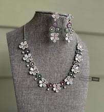 Load image into Gallery viewer, Victorian Multicolor American Diamond Necklace set
