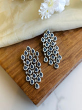 Load image into Gallery viewer, Invisible American Diamond Solitaire Dangling Earrings
