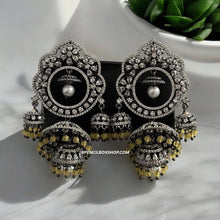 Load image into Gallery viewer, American Diamond Victorian Jhumka Dangling Earrings
