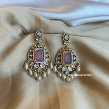Load image into Gallery viewer, Multiple colors-Tayani 22k gold plated Doublet Pearl Dangling earrings
