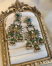 Load image into Gallery viewer, Moissanite Premium Peacock Dangler Earrings
