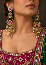 Load image into Gallery viewer, More colors - German silver Kashmiri Silver replica Pachi Dangling earrings
