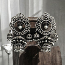 Load image into Gallery viewer, American Diamond Victorian Jhumka Dangling Earrings

