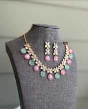 Load image into Gallery viewer, 22k gold plated Tayani delicate Flower  Necklace set
