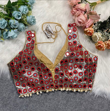 Load image into Gallery viewer, Colors - 38 to 42 Mirror Metallic Navratri Blouse
