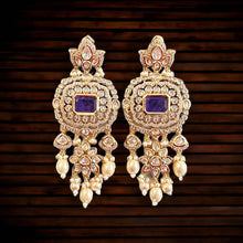 Load image into Gallery viewer, 22k gold plated Doublet Pearl drop Tayani dangling Earrings
