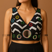 Load image into Gallery viewer, Colors - 36 to 42 Mirror Embroidery Navratri Blouse
