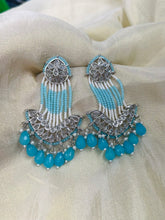 Load image into Gallery viewer, Kundan Hydro Pearl Long Drop Earrings
