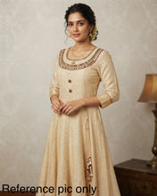 Load image into Gallery viewer, Mirror silk anarkali dress long gown silk
