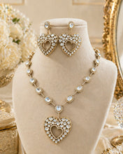 Load image into Gallery viewer, White Heart Moissanite Designer Necklace set
