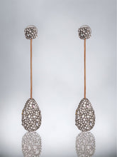 Load image into Gallery viewer, White silver Long dangling party earrings IDW
