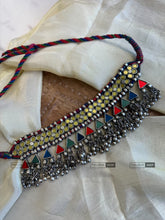 Load image into Gallery viewer, Afghani Real Mirror Multicolor Ghungroo Choker Navratri Necklace
