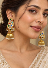 Load image into Gallery viewer, Multicolor Moissanite Hoop Jhumkas Premium Earrings
