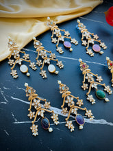Load image into Gallery viewer, Amrapali Kundan Silver foiled Brass Earrings
