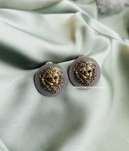 Load image into Gallery viewer, German silver Sabya Dual Tone Stud Earrings

