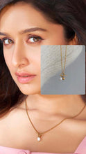 Load image into Gallery viewer, Shraddha Kapoor DEMI FINE PVD 18k gold plated Jacket Golden Stainless steel Pearl necklace
