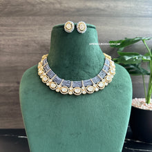Load image into Gallery viewer, Nitya Purple Hydro Stone gold plated Tayani Necklace set.
