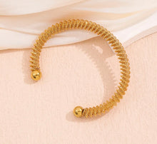 Load image into Gallery viewer, Solid Color golden 18k gold plated stainless steel bracelet IDW
