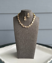 Load image into Gallery viewer, 22k Gold plated Tayani Single line Necklace set
