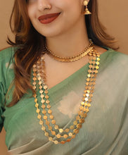 Load image into Gallery viewer, Lakshmi ji Coin Short Long Layered Combo Temple Necklace set
