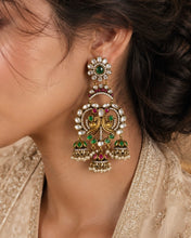 Load image into Gallery viewer, Moissanite Premium Peacock Dangler Earrings
