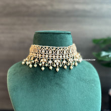 Load image into Gallery viewer, Tayani 22k gold Plated pearl Choker necklace set
