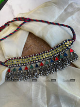 Load image into Gallery viewer, Afghani Real Mirror Multicolor Ghungroo Choker Navratri Necklace
