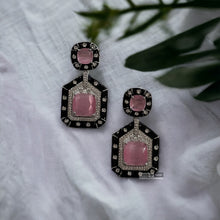 Load image into Gallery viewer, American diamond Enamel designer inspired Earrings

