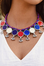 Load image into Gallery viewer, Afghani Mirror Multicolor Navratri  Necklace
