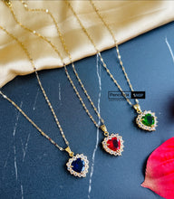 Load image into Gallery viewer, Heart Golden Rhinestone Chain simple necklace IDW
