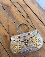 Load image into Gallery viewer, Dual Tone Kashmiri Clutch Pachi Work Handmade Brass
