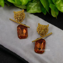 Load image into Gallery viewer, Sabyasachi Jaguar inspired Exclusive Statement Kundan Inspired Gem stone Earrings
