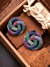 Load image into Gallery viewer, American diamond Invisible setting Stud Earrings
