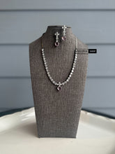 Load image into Gallery viewer, American diamond  Victorian Heart Simple dainty necklace set
