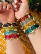 Load image into Gallery viewer, Full SET Glass Kashmiri bangle set
