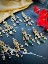 Load image into Gallery viewer, Amrapali Kundan Silver foiled Brass Earrings
