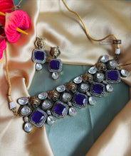Load image into Gallery viewer, Jaguar Purple moissanite doublet Choker necklace set
