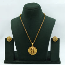 Load image into Gallery viewer, Ram Darbar gold antique Temple Pendant Necklace set
