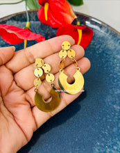 Load image into Gallery viewer, 18k gold plated Stainless Steel small dangling earrings IDW
